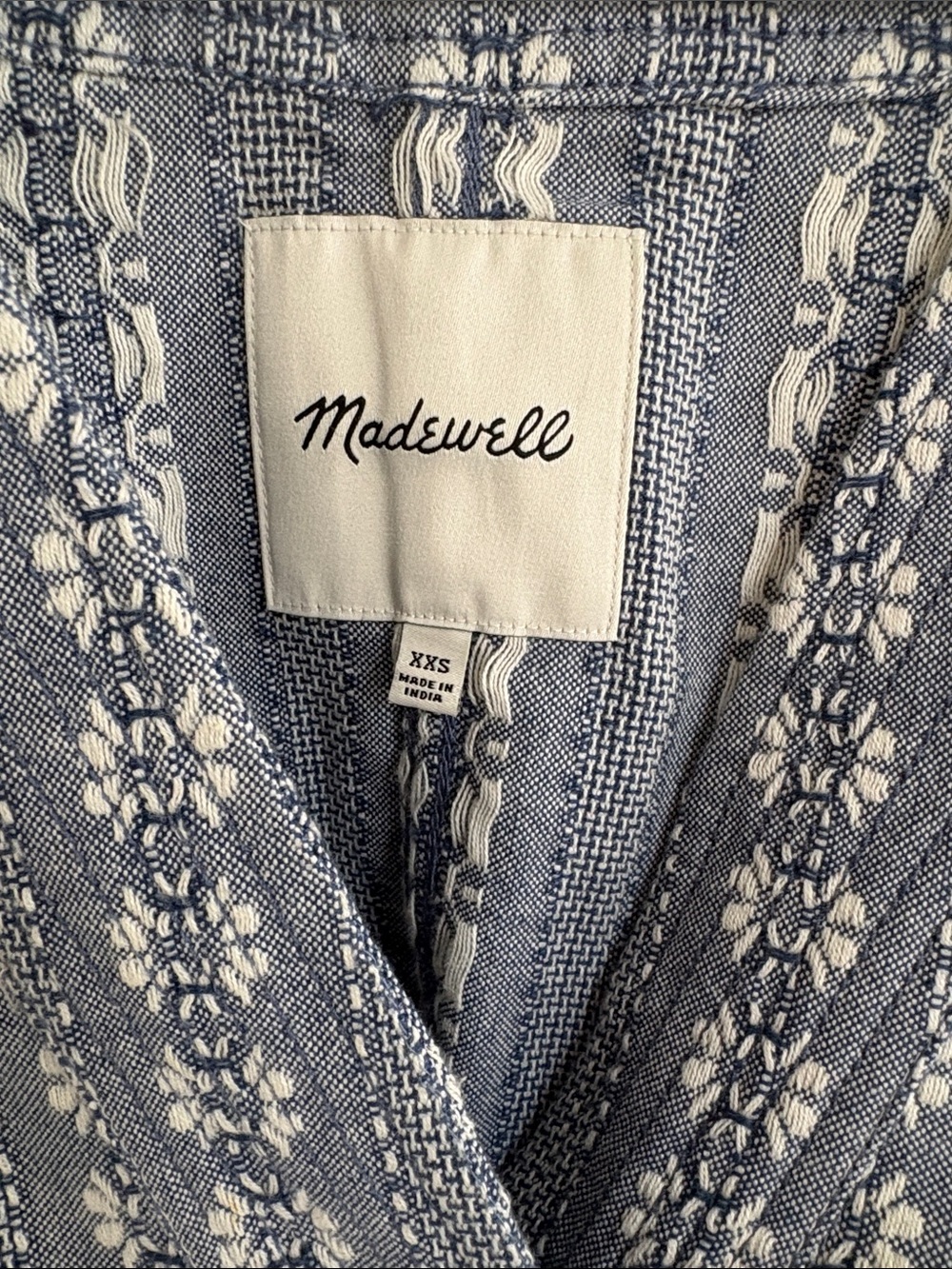 Madewell Floral Jacquard Tie-Waist Jacket 100% Cotton Size XXS - Picture 5 of 10